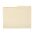 Basics Manila File Folders, Letter Size, 1/2