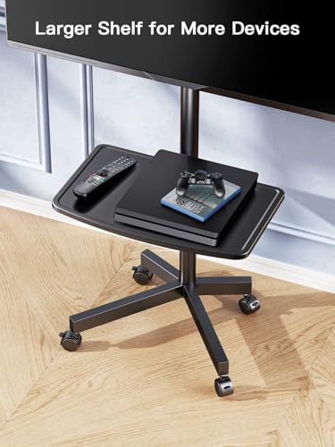 Smart Home PERLESMITH Rolling TV Stand on Wheels for 23-65 Inch for Daily Use
