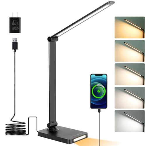 Modern LED Desk Lamp with USB Ports,Touch Desk Lamps for Home Essentials