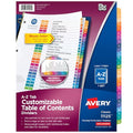 Minimalist Avery A-Z Dividers for 3 Ring Binders, 26 Set