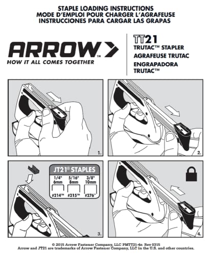 Minimalist Arrow TT21 TruTac Forward Action Staple Gun, Manual Collection